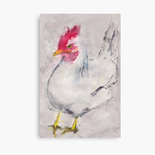 White Chicken Canvas Print