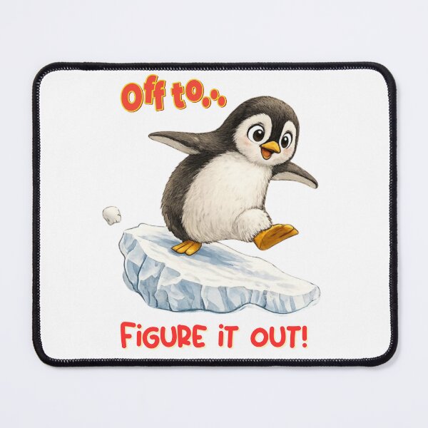Item preview, Cute Penguin balancing on a block of ice designed and sold by ColorMeMarley.
