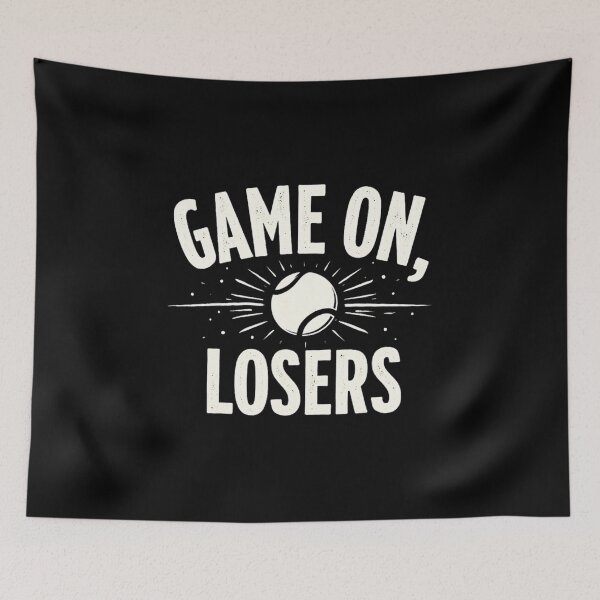 Item preview, Game On, Losers Funny Tennis Quote Bold Typography designed and sold by WayTBeenkenArt.