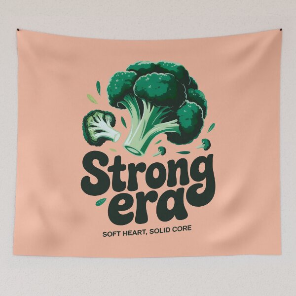 Item preview, Strong Era Broccoli Art - Soft Heart Solid Core designed and sold by SplashTastic.