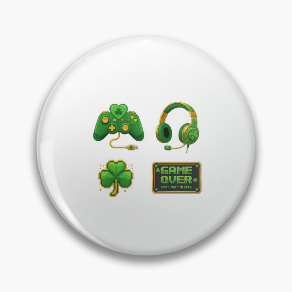 Item preview, Lucky Gamer Level Up - St. Patrick's Day Gaming Sticker Pack designed and sold by TheCalmEdit.