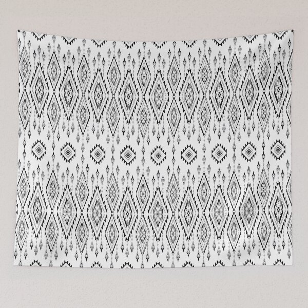 Item preview, Modern Black and White Geometric Tribal Seamless Pattern with Ethnic Embroidery Motifs designed and sold by RS4you.