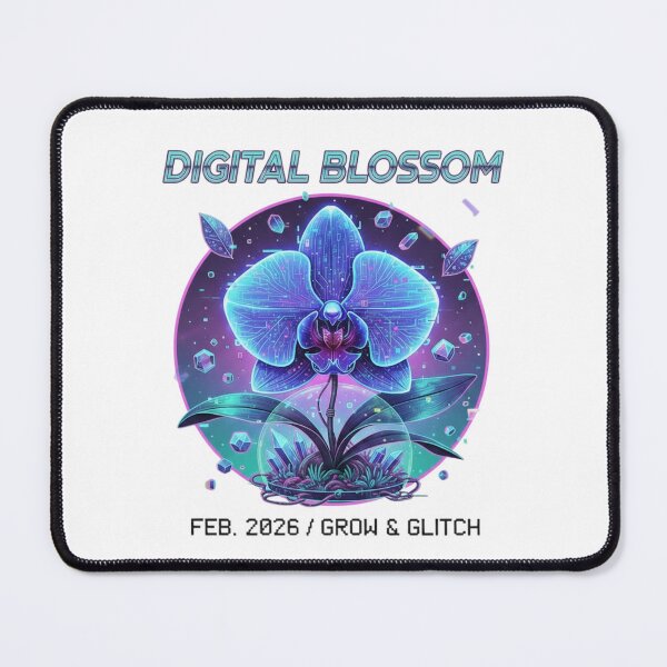 Item preview, Digital Blossom Cyberpunk Orchid Tech Flower designed and sold by xofi.