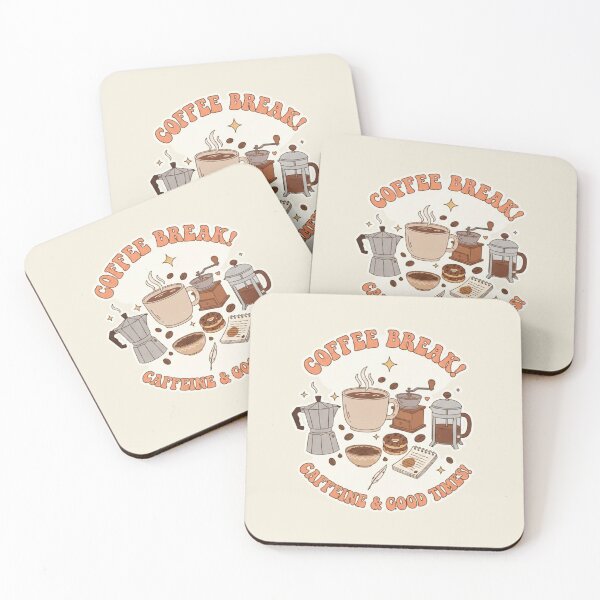 Item preview, Coffee Break! Caffeine & Good Times Retro designed and sold by xofi.