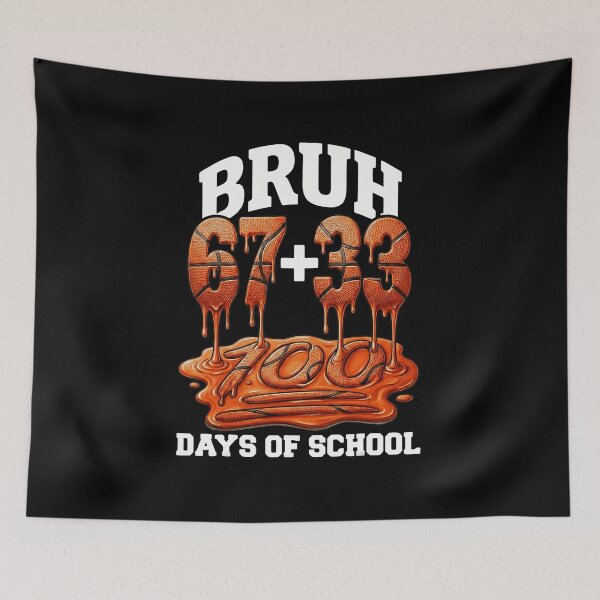 Item preview, BRUH 67 + 33 100 DAYS OF SCHOOL Basketball Funny Kids Design designed and sold by gladysenglish.