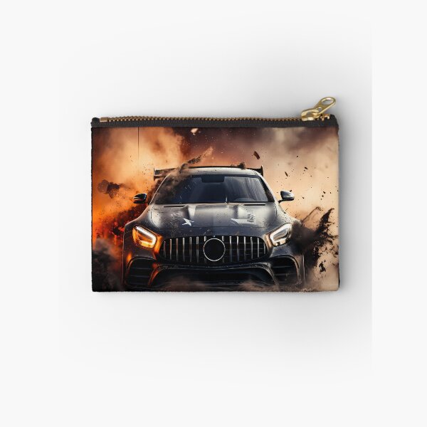 Item preview, Matte Black Sports Car Charging Through Explosive Mud Debris Storm designed and sold by RevUpDesign.
