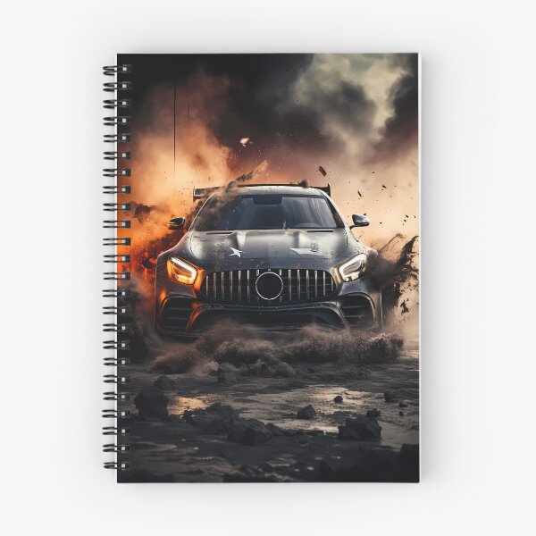 Item preview, Matte Black Sports Car Charging Through Explosive Mud Debris Storm designed and sold by RevUpDesign.