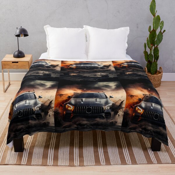 Item preview, Matte Black Sports Car Charging Through Explosive Mud Debris Storm designed and sold by RevUpDesign.