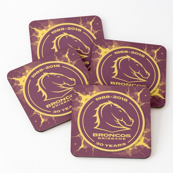 Item preview, Brisbane Broncos Maroon And Gold Rugby Fan Art designed and sold by Vibes To VIsual.