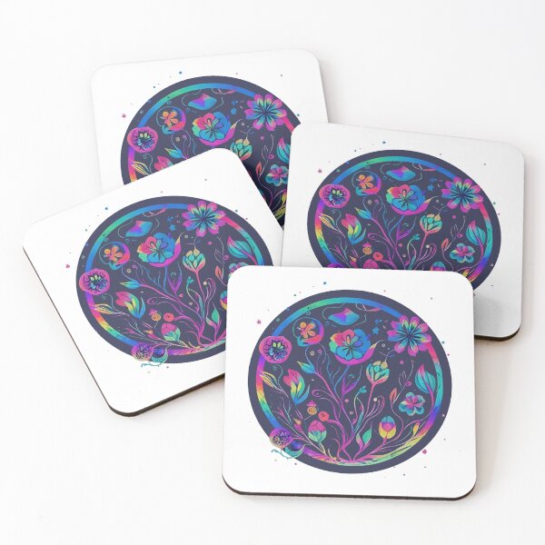 Item preview, Psychedelic Midnight Garden Abstract Floral designed and sold by xofi.
