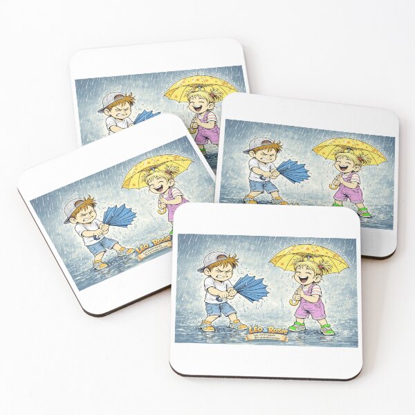Item preview, Niños riendo bajo la lluvia. designed and sold by chromyral-creations.