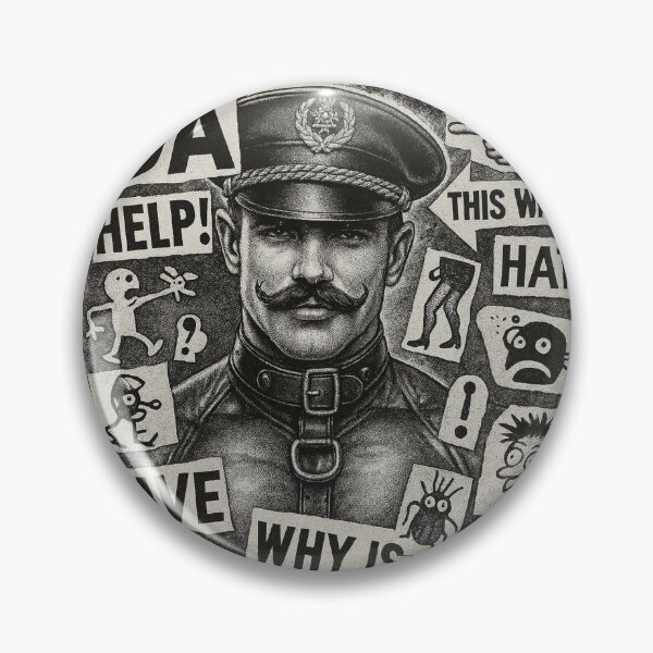 Item preview, Gay Leather Bar Daddy Berlin Dada  Pride Graphic Design designed and sold by ItsAKinkThing.