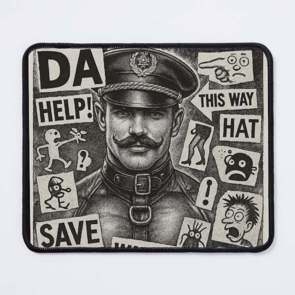 Item preview, Gay Leather Bar Daddy Berlin Dada  Pride Graphic Design designed and sold by ItsAKinkThing.