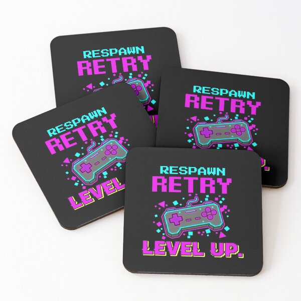 Item preview, Respawn Retry Level Up Gaming Motivation designed and sold by MotivaChic.