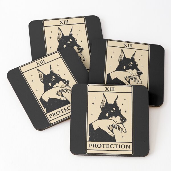 Item preview, XIII Protection Tarot Dog Dark Occult Illustration designed and sold by JEFDodsonArt.