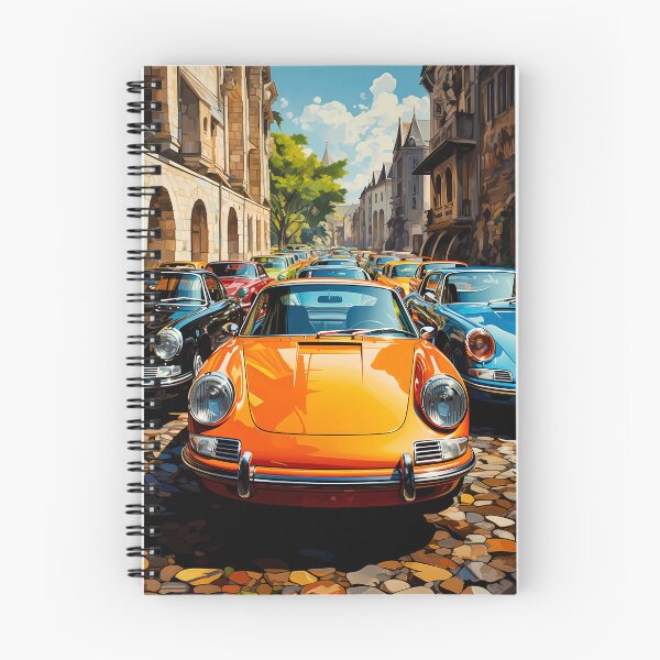 Item preview, Classic Coupe Leading Parade Through Sunny European Village Street designed and sold by RevUpDesign.