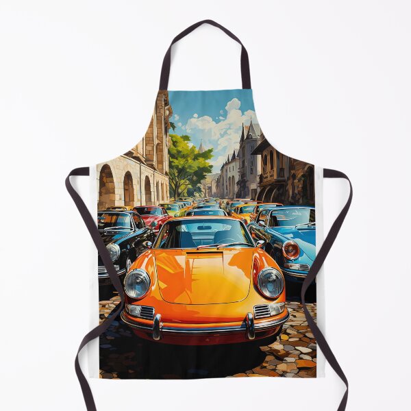 Item preview, Classic Coupe Leading Parade Through Sunny European Village Street designed and sold by RevUpDesign.