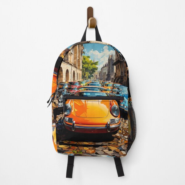 Item preview, Classic Coupe Leading Parade Through Sunny European Village Street designed and sold by RevUpDesign.