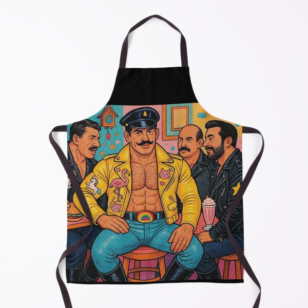 Item preview, Gay Russian Biker Daddies Postmodernism Pop Color Pride Graphic Design designed and sold by ItsAKinkThing.
