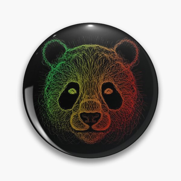 Item preview, Neon Panda Face – Abstract Line Art Digital Illustration designed and sold by mitdz shop.