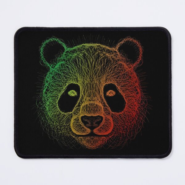 Item preview, Neon Panda Face – Abstract Line Art Digital Illustration designed and sold by mitdz shop.