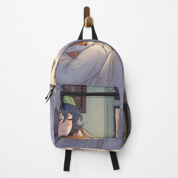 Item preview, Cozy Night Anime Girl Sleeping With Fox Art designed and sold by AbstractAuraArt.