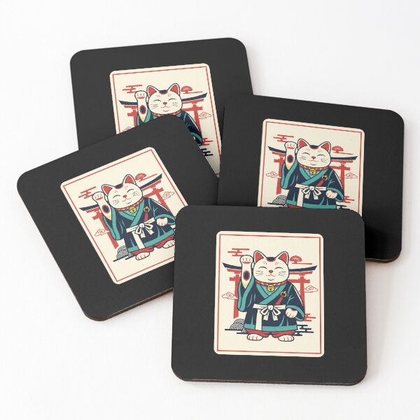 Item preview, 千万両 Maneki Neko Lucky Cat Rising Sun Art designed and sold by JordynLadukeg65.