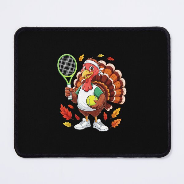 Item preview, Turkey Tennis Funny Thanksgiving Fall Cartoon designed and sold by WayTBeenkenArt.