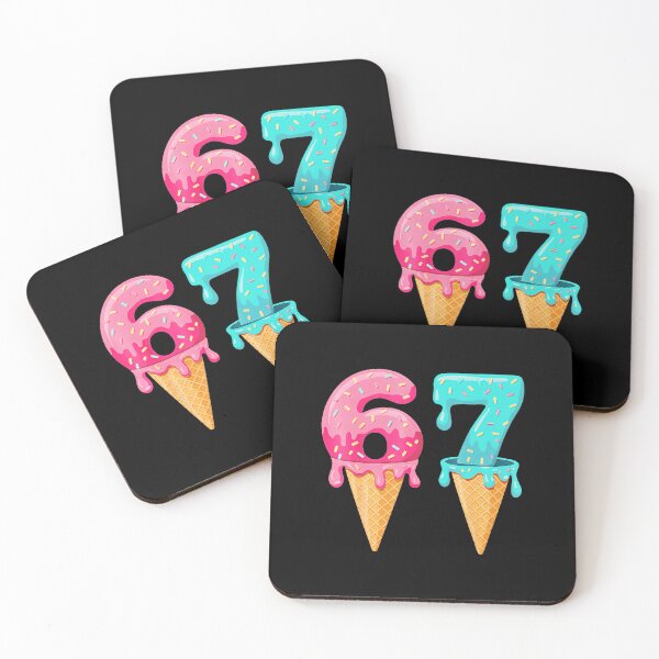 Item preview, 67 Ice Cream Drip Funny Number Birthday Style designed and sold by miaa-artistshop.