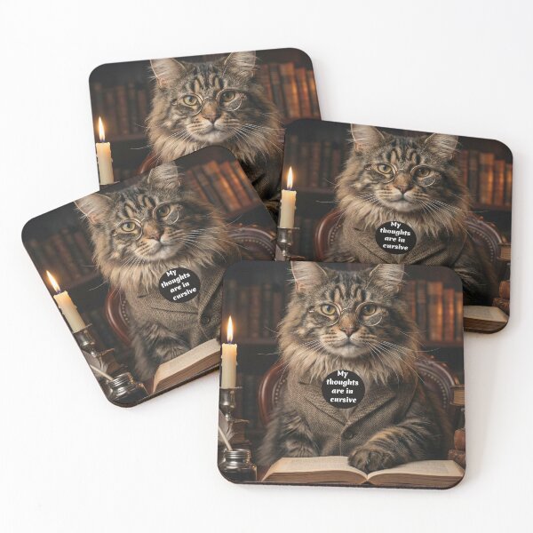 Item preview, Cursive Thoughts Maine Coon designed and sold by AngelBlessing.