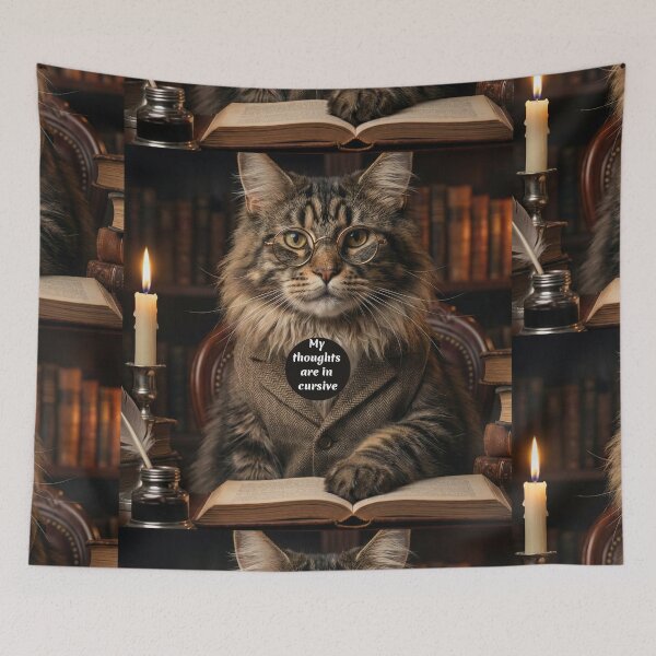 Item preview, Cursive Thoughts Maine Coon designed and sold by AngelBlessing.