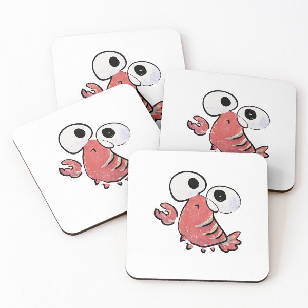 Item preview, Big-Eyed Shrimp Plea designed and sold by Cute & Funny Hand-Drawn Prints | Happy Doodle Friends Shop.