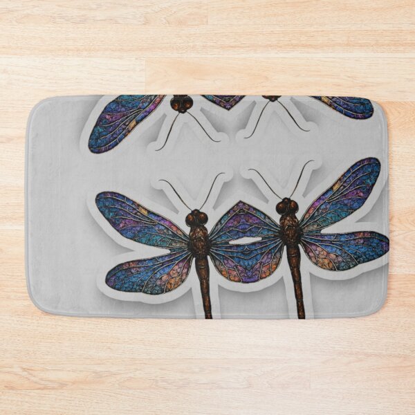 Item preview, Iridescent Stained Glass Dragonfly in Jewel Tones designed and sold by LuxuryApparels.