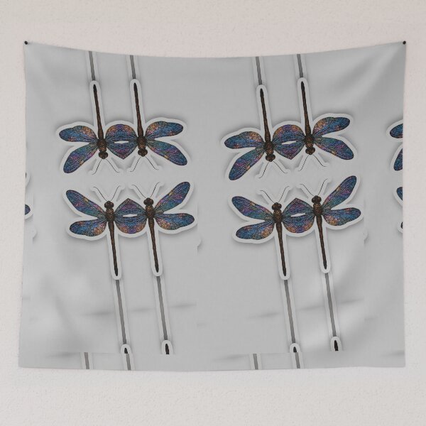 Item preview, Iridescent Stained Glass Dragonfly in Jewel Tones designed and sold by LuxuryApparels.