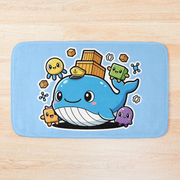Item preview, Cute Docker Whale Container Ecosystem Sticker designed and sold by SheebRock.