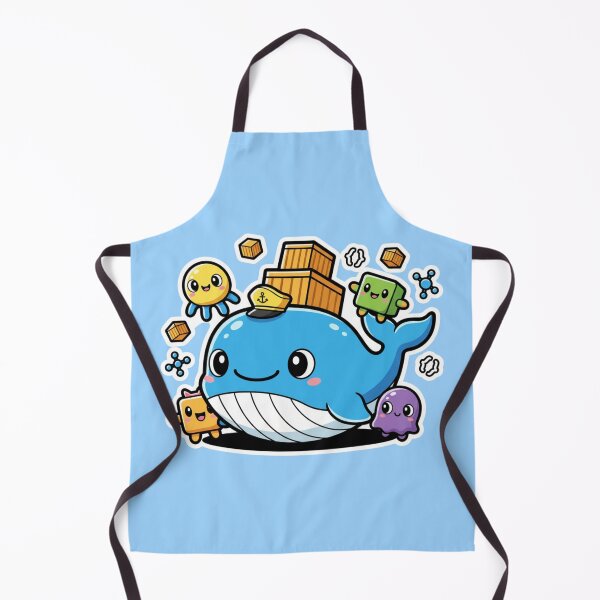 Item preview, Cute Docker Whale Container Ecosystem Sticker designed and sold by SheebRock.
