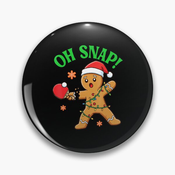 Item preview, OH SNAP! Gingerbread Table Tennis Funny Christmas Cartoon designed and sold by WayTBeenkenArt.