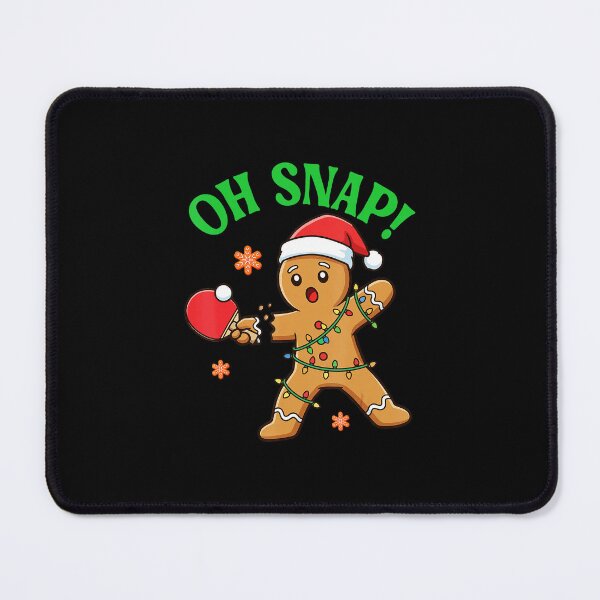 Item preview, OH SNAP! Gingerbread Table Tennis Funny Christmas Cartoon designed and sold by WayTBeenkenArt.