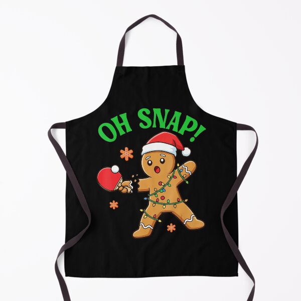 Item preview, OH SNAP! Gingerbread Table Tennis Funny Christmas Cartoon designed and sold by WayTBeenkenArt.