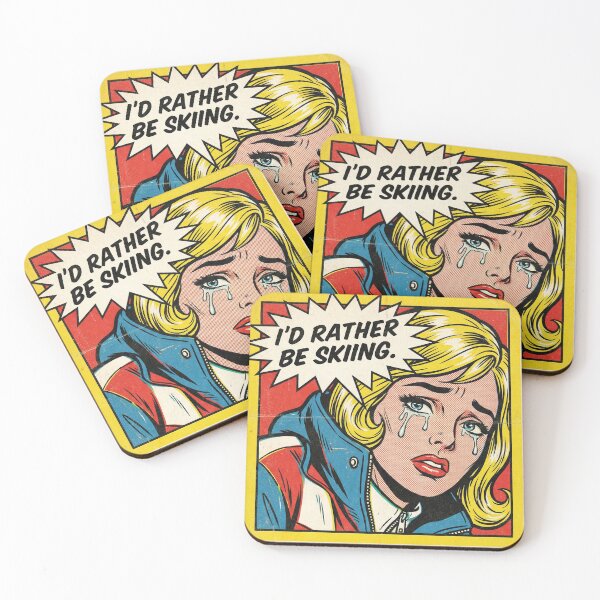 Item preview, Rather Be Skiing | Vintage Comic Anti-Valentine designed and sold by ryanguas.