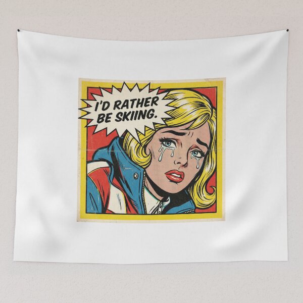 Item preview, Rather Be Skiing | Vintage Comic Anti-Valentine designed and sold by ryanguas.