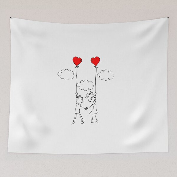 Item preview, Cute Couple Love Balloons Matching Design designed and sold by AmetistLight.