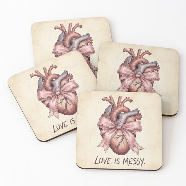 Item preview, Love Is Messy | Anatomical Heart Coquette Bow designed and sold by ryanguas.