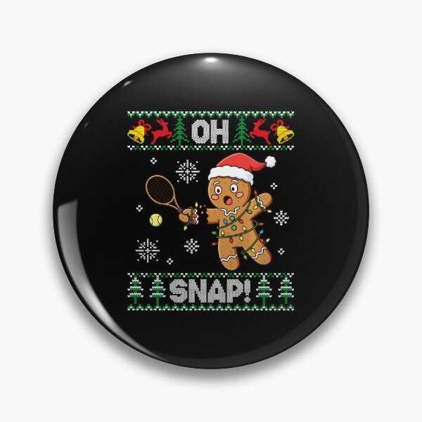 Item preview, OH SNAP! Gingerbread Tennis Funny Christmas Ugly Sweater designed and sold by WayTBeenkenArt.