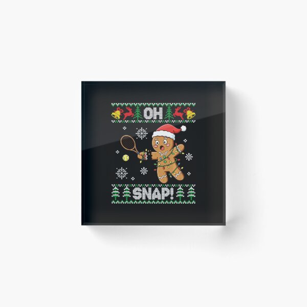 Item preview, OH SNAP! Gingerbread Tennis Funny Christmas Ugly Sweater designed and sold by WayTBeenkenArt.