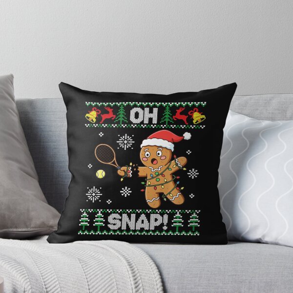 Item preview, OH SNAP! Gingerbread Tennis Funny Christmas Ugly Sweater designed and sold by WayTBeenkenArt.