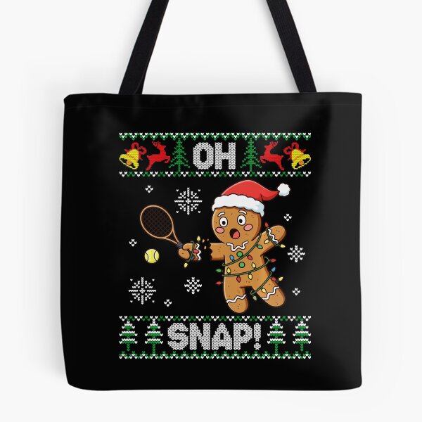 Item preview, OH SNAP! Gingerbread Tennis Funny Christmas Ugly Sweater designed and sold by WayTBeenkenArt.