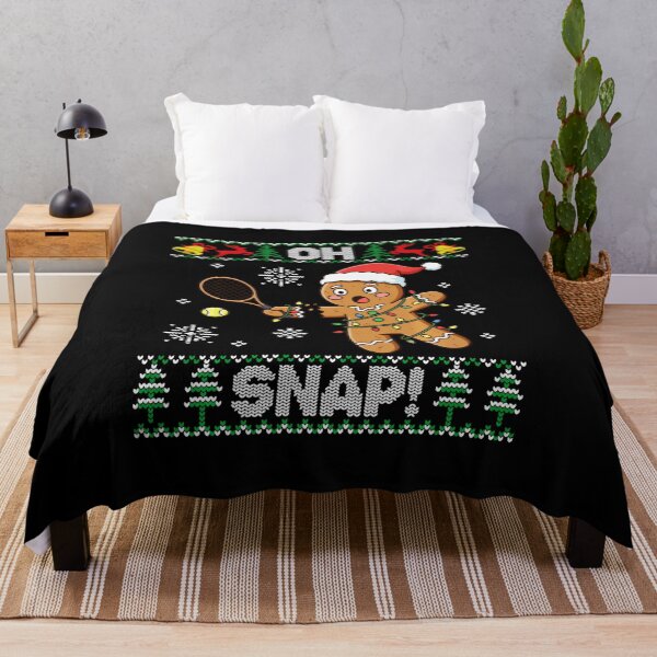 Item preview, OH SNAP! Gingerbread Tennis Funny Christmas Ugly Sweater designed and sold by WayTBeenkenArt.