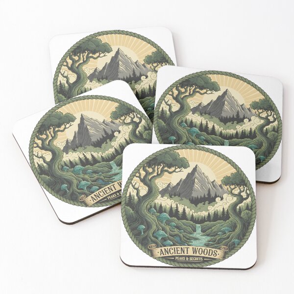 Item preview, Ancient Woods – Peaks & Secrets Forest Art designed and sold by ReykorShop.