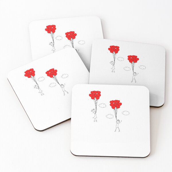 Item preview, Matching Couple Heart Balloons Design designed and sold by AmetistLight.